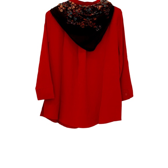 Chico’s flared tunic w/epaulettes & scarf - Picture 2 of 7